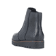 Atlantikblaue Rieker Damen Kurzstiefel 44965-14 mit einem Reißverschluss. Schuh von hinten.