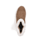 Weiße Rieker Damen Slipper N2162-80 mit Gummischnürung sowie geprägtem Logo. Schuh Außenseite gespiegelt.
