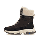 Dunkelbraun-beige Rieker Damen Schnürstiefel Z3901-25 mit dem Glacier Grip. Schuh Außenseite.