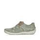 Grüne Rieker Damen Schnürschuhe 52528-52 mit einer extra weichen Decksohle. Schuh Außenseite.