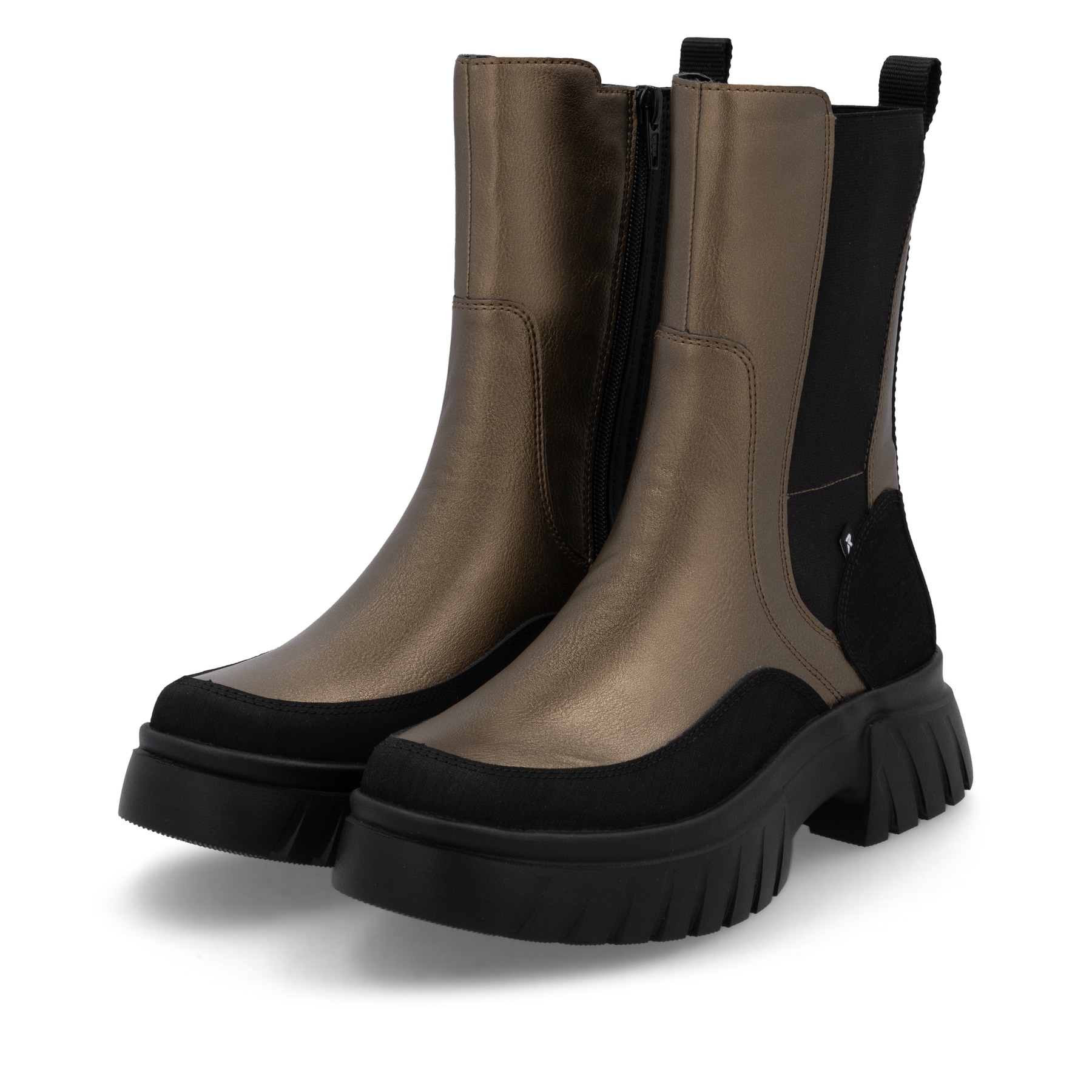 Rosane Rieker Damen Pantoletten W1652-31 mit flexibler und ultra leichter Sohle. Schuh Außenseite gespiegelt.