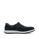 Blaue Rieker Herren Slipper 17368-14 mit einem Gummizug sowie der Extraweite H. Schuh Innenseite.