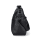 Rieker Handtasche H1481-00 in Schwarz mit Innenfach, Reißverschluss und Handyfach. Linksseitig.