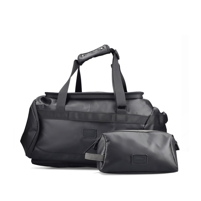 Sac de voyage Rieker H5202-00 noir avec fermeture éclair, bretelle amovible et poche intérieure amovible. Devant.