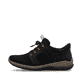 Mocassins Rieker noirs pour femme N32G4-00 avec fonction easy in Ready2GO. Côté extérieur de la chaussure.