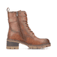Nougatbraune Rieker Damen Hochschaftstiefel 91694-24 mit einer robusten Profilsohle. Schuh Innenseite