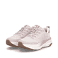 Beige Rieker Sport Damen Sneaker Low W4501-60. Schuhpaar seitlich schräg.