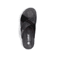 Schwarze Rieker Herren Pantoletten 21098-02 mit der Komfortweite G. Schuh von oben.