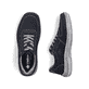 Blaue Rieker Herren Schnürschuhe 03030-14 mit modernen Ziernähten. Schuh von oben, liegend.