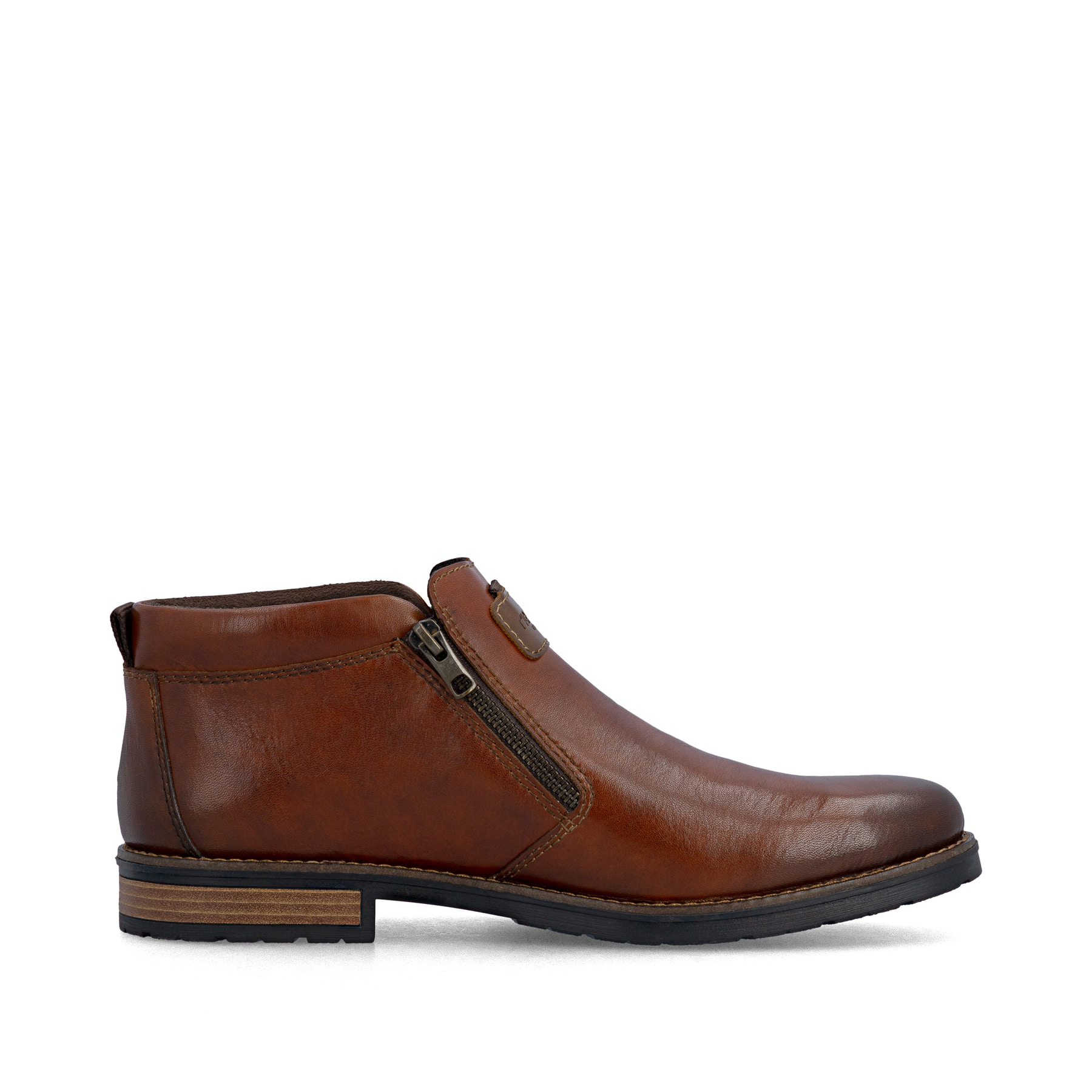 Braune Rieker Herren Kurzstiefel 14656-24 aus Glattleder. Schuh Innenseite.