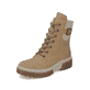 
Kamelbraune Rieker Damen Schnürstiefel X8621-20 mit Schnürung und Reißverschluss. Schuh seitlich schräg