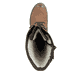 Braune Rieker Damen Schnürstiefel Y8101-25 aus Rauleder. Schuh von oben.