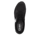 Schwarze Rieker Herren Sneaker Low 09100-01 mit einer Gummischnürung. Schuh von oben.