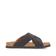 Braune Rieker Herren Pantoletten 21192-25 mit Extraweite H sowie flexibler Sohle. Schuh Innenseite.