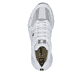 Weiße Rieker Damen Sneaker Low M6501-80 mit einer Schnürung sowie Komfortweite G. Schuh von oben.