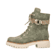
Laubgrüne Rieker Damen Biker Boots 72610-55 mit einer schockabsorbierenden Sohle. Schuh Außenseite