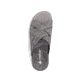 Graue Rieker Herren Pantoletten 21690-45 mit Komfortweite G sowie leichter Sohle. Schuh von oben.