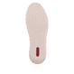 Weiße Rieker Damen Slipper N1151-61 mit einem Reißverschluss sowie Extraweite H. Schuh Laufsohle.