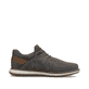 Graue Rieker Herren Slipper 04452-42 mit einem Gummizug sowie Komfortweite G 1/2. Schuh Innenseite.