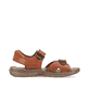 Braune Rieker Herren Sandalen 21461-24 mit einem Klettverschluss. Schuh Innenseite.