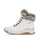 Weiße Rieker Damen Schnürstiefel W0063-80 mit wasserabweisender TEX-Membran. Schuh Außenseite.