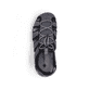 Stahlblaue Rieker Herren Trekkingsandalen 25246-14 mit einem Klettverschluss. Schuh von oben.