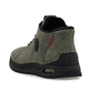 Grünschwarze Rieker Damen Kurzstiefel 44550-54 mit Rieker Air Sohlenfenster. Schuh von hinten.