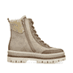 Beige Rieker Damen Schnürstiefel Y6230-62 mit Schaftkragen sowie Reißverschluss. Schuh Innenseite.