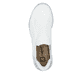 Weiße Rieker Damen Slipper M5072-80 mit einem Gummizug sowie ultraleichter Sohle. Schuh von oben.