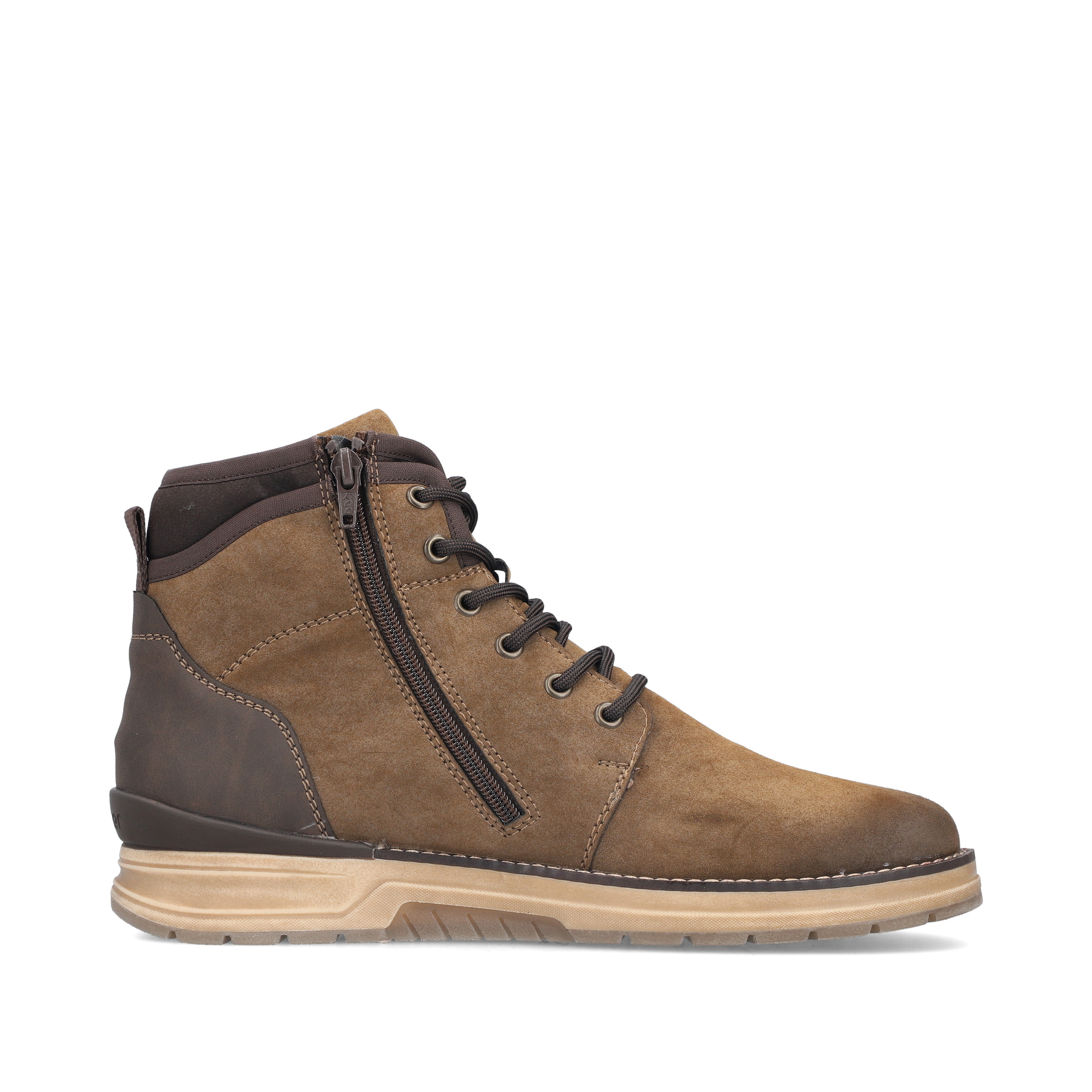 Braune Rieker Herren Schnürstiefel 32331-25 mit wasserabweisender TEX-Membran. Schuh Innenseite.