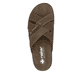Braune Rieker Herren Pantoletten 21599-24 mit der Komfortweite G. Schuh von oben.