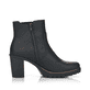 Tiefschwarze Rieker Damen Stiefeletten Y2574-00 mit Reißverschluss sowie Blockabsatz. Schuh Innenseite