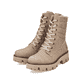 Braunbeige Rieker Damen Stiefeletten Y2594-20 mit Reißverschluss sowie Blockabsatz. Schuh Innenseite