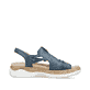 Blaue Rieker Damen Riemchensandalen V2272-14 mit einem Gummizug. Schuh Innenseite.