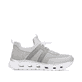 Graue Rieker Damen Sneaker Low M6061-40 mit einem Gummizug sowie Komfortweite G. Schuh Innenseite.