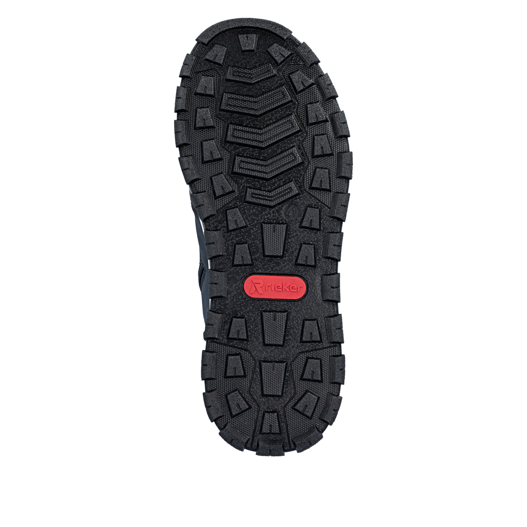 Dunkelblau-schwarze Rieker Herren Schnürstiefel B8120-14 mit Reißverschluss. Schuh Laufsohle.