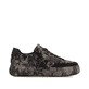 Dunkelbraun-schwarze Rieker Damen Sneaker Low M7711-26 mit floralem Aufdruck. Schuh Innenseite.