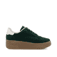 Baskets basses Rieker vertes pour femme M7602-54 avec lacets. Intérieur de la chaussure.