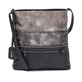 Rieker Damen Handtasche H1301-45 in Stahlschwarz-Grau-Altrosa aus Kunstleder mit Reißverschluss. Handtasche Vorderseite.
