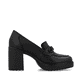 Schwarze Rieker Pumps Y4150-01 mit Deko-Kette sowie der Komfortweite G. Schuh Innenseite.
