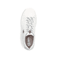 Weißer Rieker Herren Sneaker Low U0711-80 Schwenninger Wild Wings x Rieker Edition mit Eishockey-Schnürung und Wild Wings Logo. Schuh von oben.