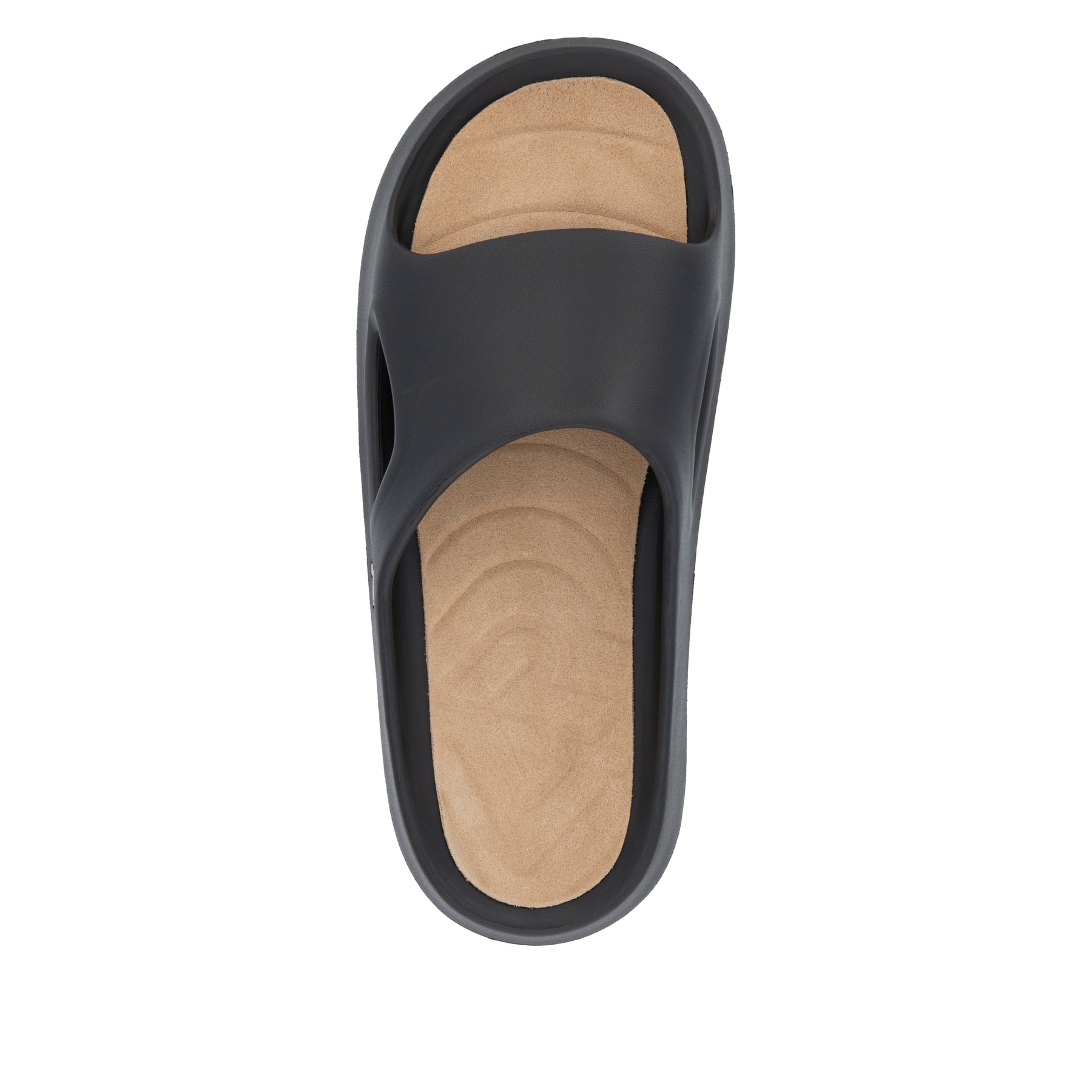 Mules Rieker noires homme U3350-00 avec semelle flexible et ultra légère. Chaussure vue de dessus.