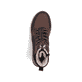 Braun-schwarze Rieker Herren Schnürstiefel U1510-25 mit Fiber-Grip Sohle. Schuh von oben.
