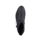 Bottines Rieker noires pour femme 77263-00 avec corde Ã  la mode. Semelle extérieure de la chaussure.