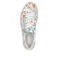 Mehrfarbige Rieker Damen Sneaker Low M2946-80 mit einem Reißverschluss. Schuh von oben.