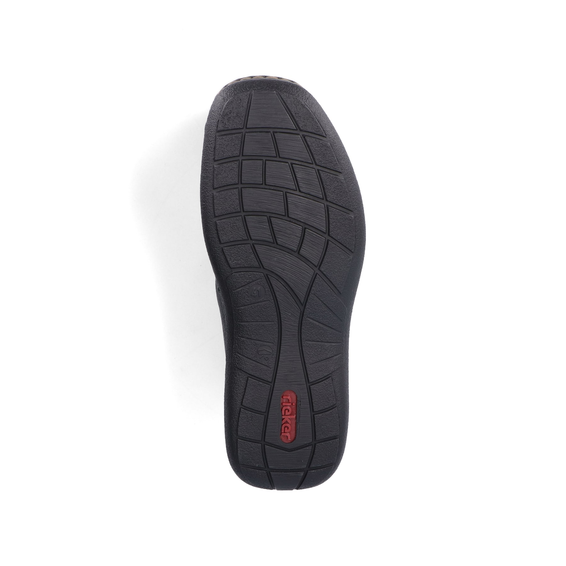 Asphaltschwarze Rieker Herren Schnürschuhe 03043-00 mit Schnürung und Reißverschluss. Schuh Laufsohle