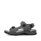 Graue Rieker Herren Trekkingsandalen 26951-40 mit einem Klettverschluss. Schuh Außenseite.