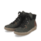 Mehrfarbige Rieker Damen Schnürstiefel N0711-54 mit Ösen-Verzierung. Schuhpaar seitlich schräg.