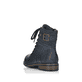 
Ozeanblaue Rieker Damen Schnürstiefel 71242-15 mit Schnürung und Reißverschluss. Schuh von hinten
