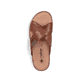Braune Rieker Herren Pantoletten 21082-24 mit der Komfortweite G. Schuh von oben.
